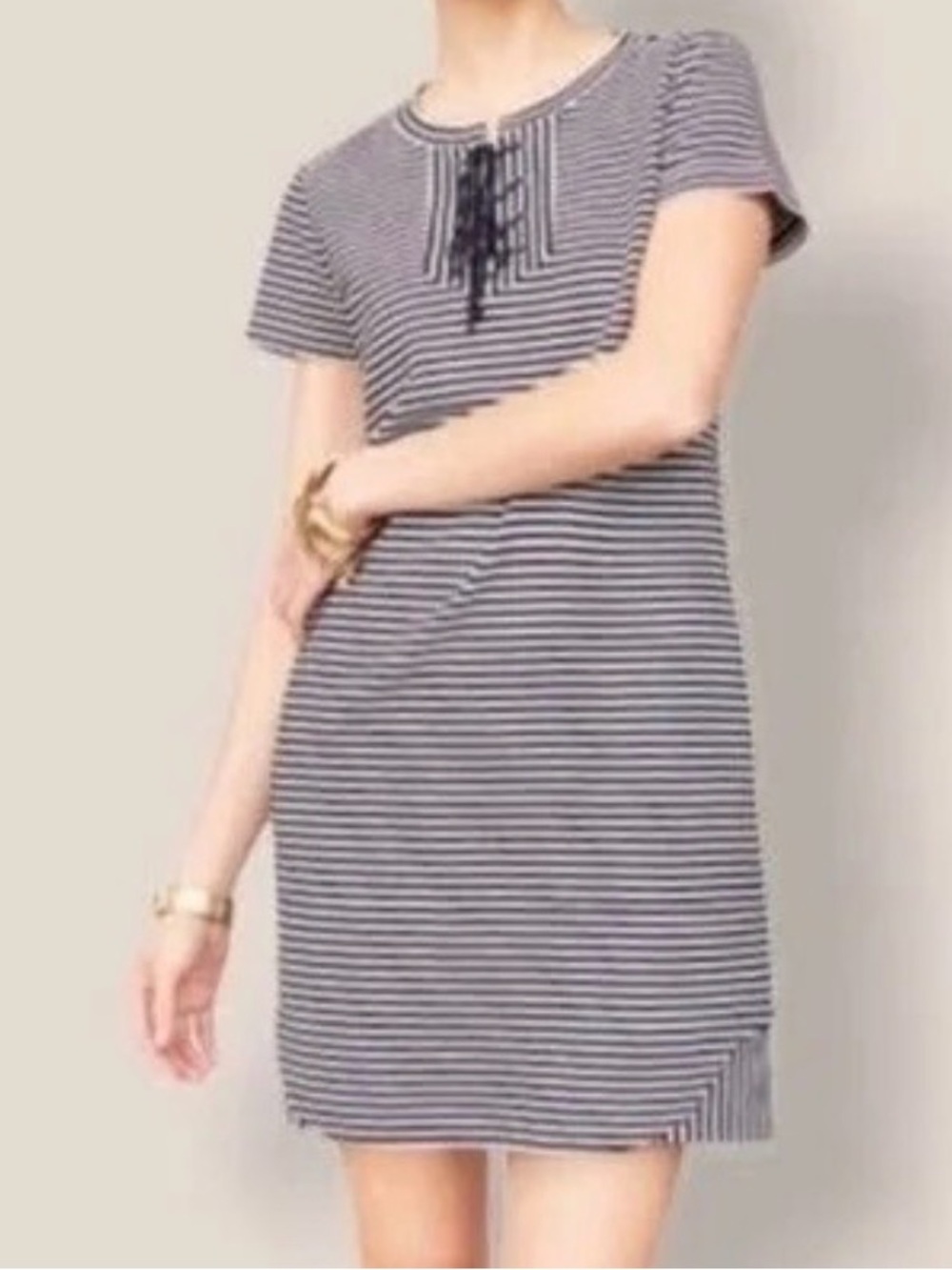 Cabi Navy Nautical Stripe Dress